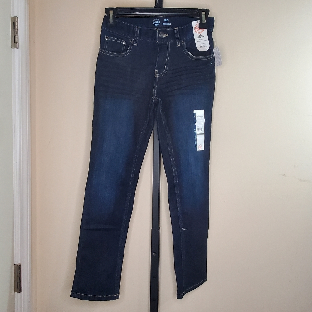 Wonder Nation Boys Slim 10 Husky Dark Wash Jeans